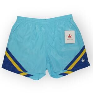 NEW Large BOAST USA Corner Panel Match Shorts BabyBlue Tennis Pickleball Surf